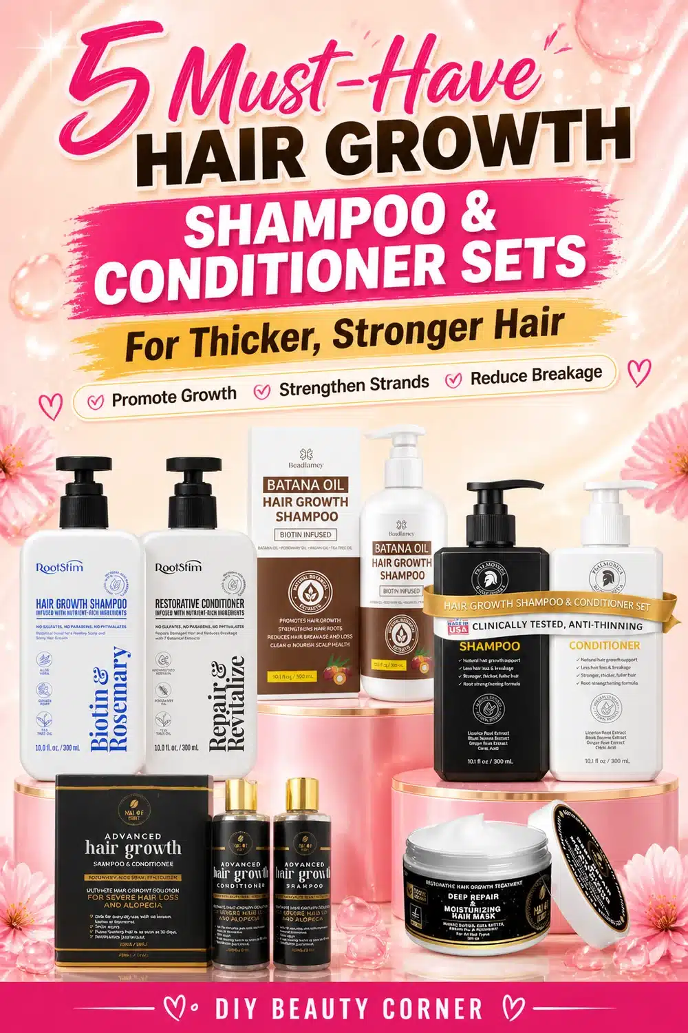 5 Must-Have Hair Growth Shampoo & Conditioner Sets for Thicker, Stronger Hair