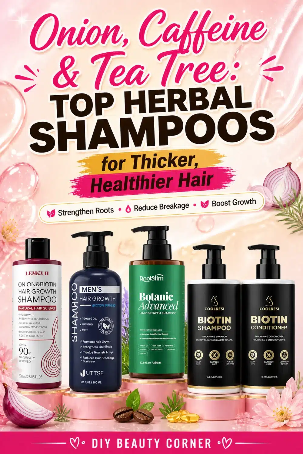 Onion, Caffeine & Tea Tree: Top Herbal Shampoos for Thicker, Healthier Hair