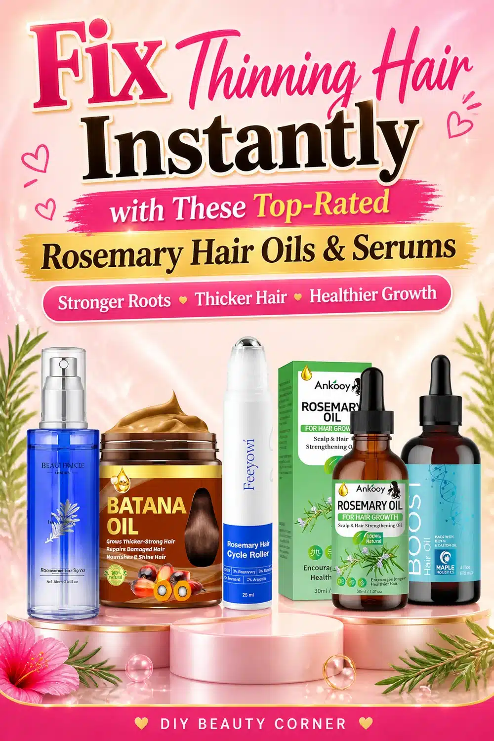 Fix Thinning Hair Instantly with These Top-Rated Rosemary Hair Oils & Serums