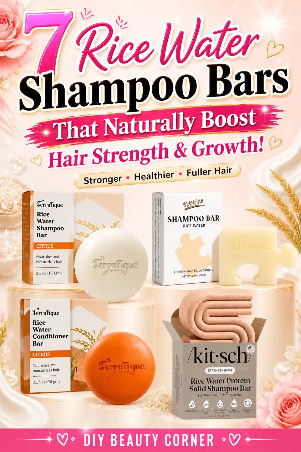 7 Rice Water Shampoo Bars That Naturally Boost Hair Strength & Growth