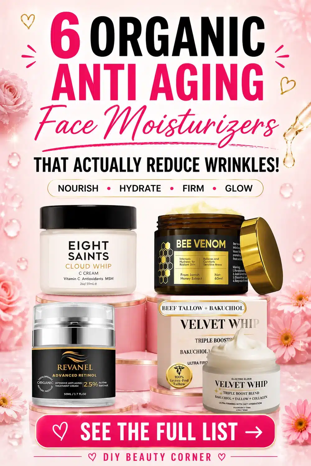6 Organic Anti Aging Face Moisturizers That Actually Reduce Wrinkles