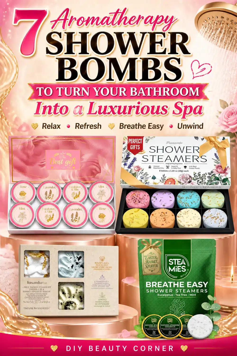 7 Aromatherapy Shower Bombs to Turn Your Bathroom Into a Luxurious Spa