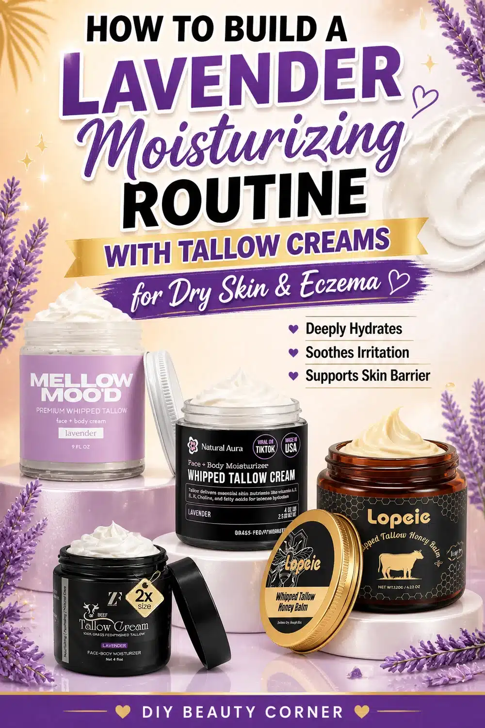 How to Build a Lavender Moisturizing Routine with Tallow Creams for Dry Skin & Eczema