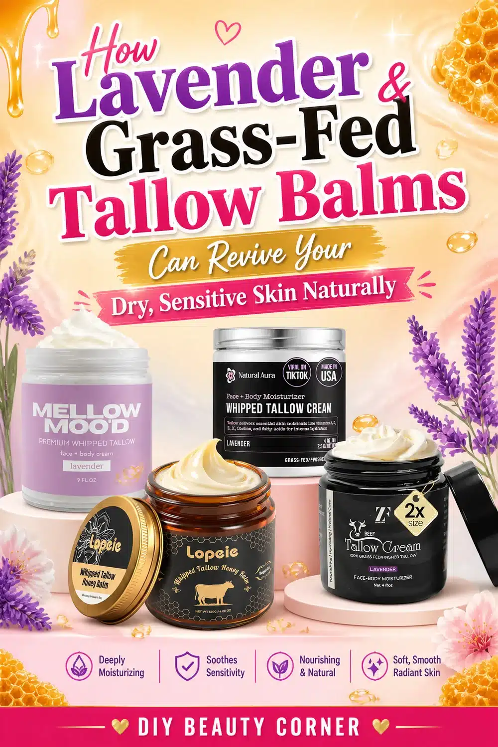 How Lavender & Grass-Fed Tallow Balms Can Revive Your Dry, Sensitive Skin Naturally