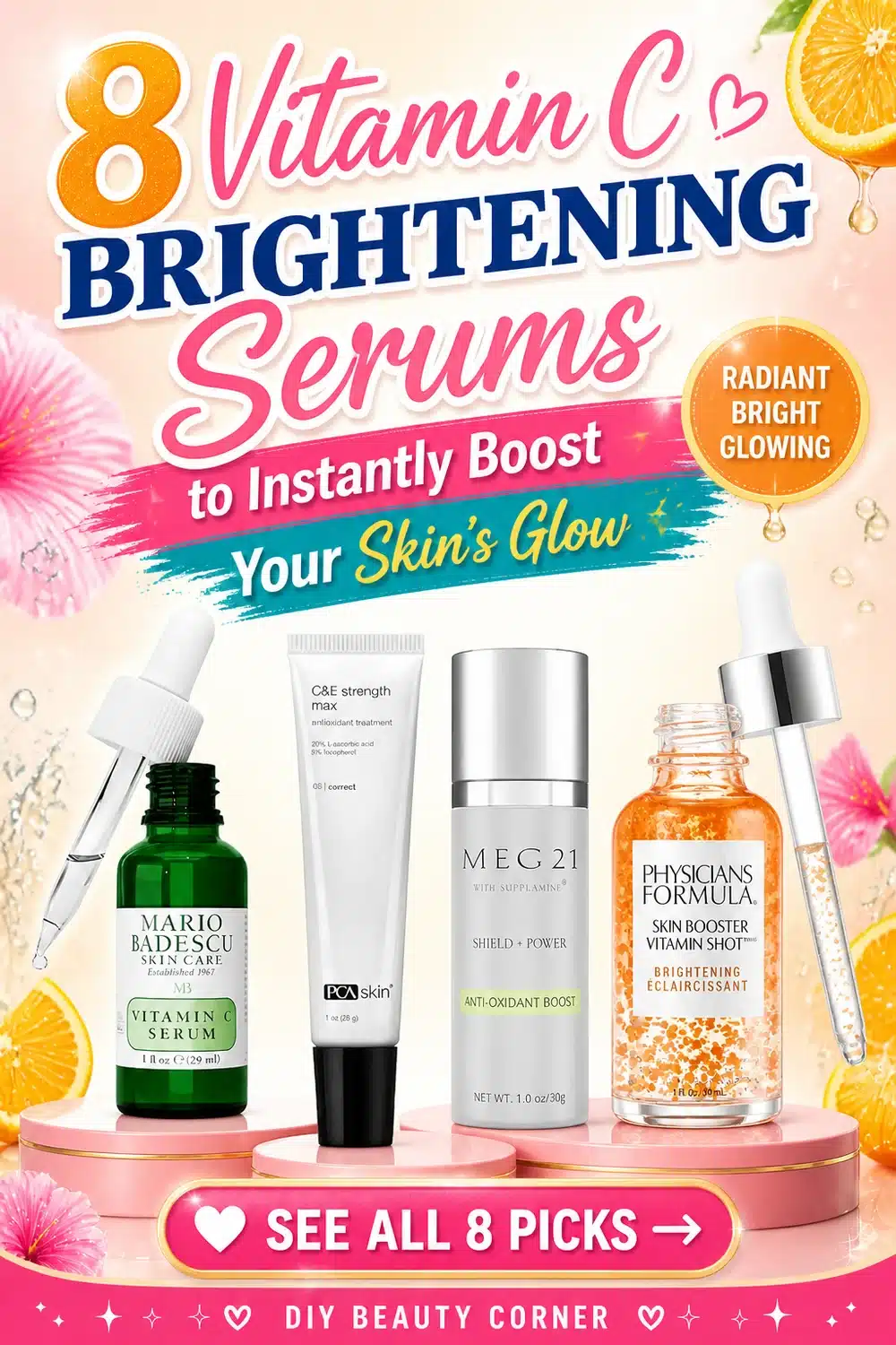 8 Vitamin C Brightening Serums to Instantly Boost Your Skin's Glow