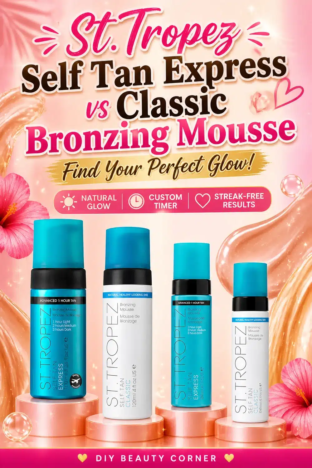 St.Tropez Self Tan Express vs Classic Bronzing Mousse: Find Your Perfect Glow