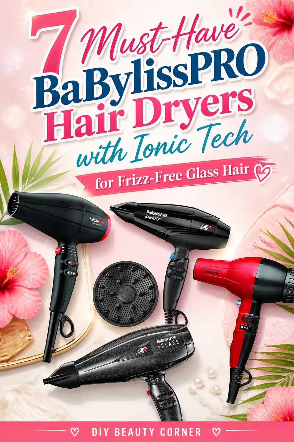 7 Must-Have BaBylissPRO Hair Dryers with Ionic Tech for Frizz-Free Glass Hair
