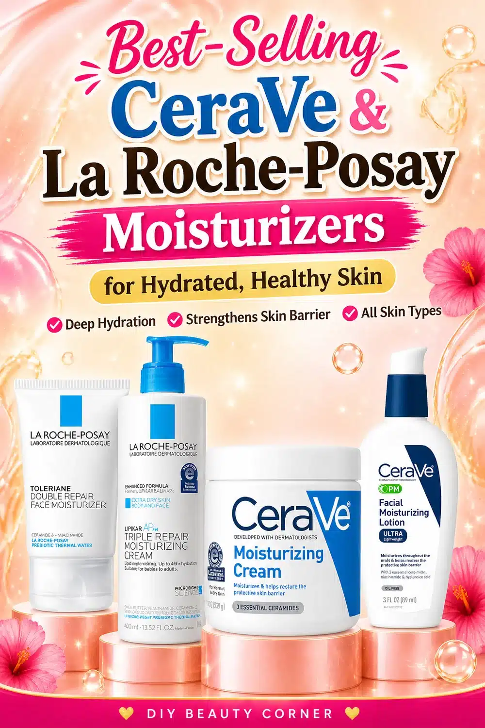 Best-Selling CeraVe & La Roche-Posay Moisturizers for Hydrated, Healthy Skin