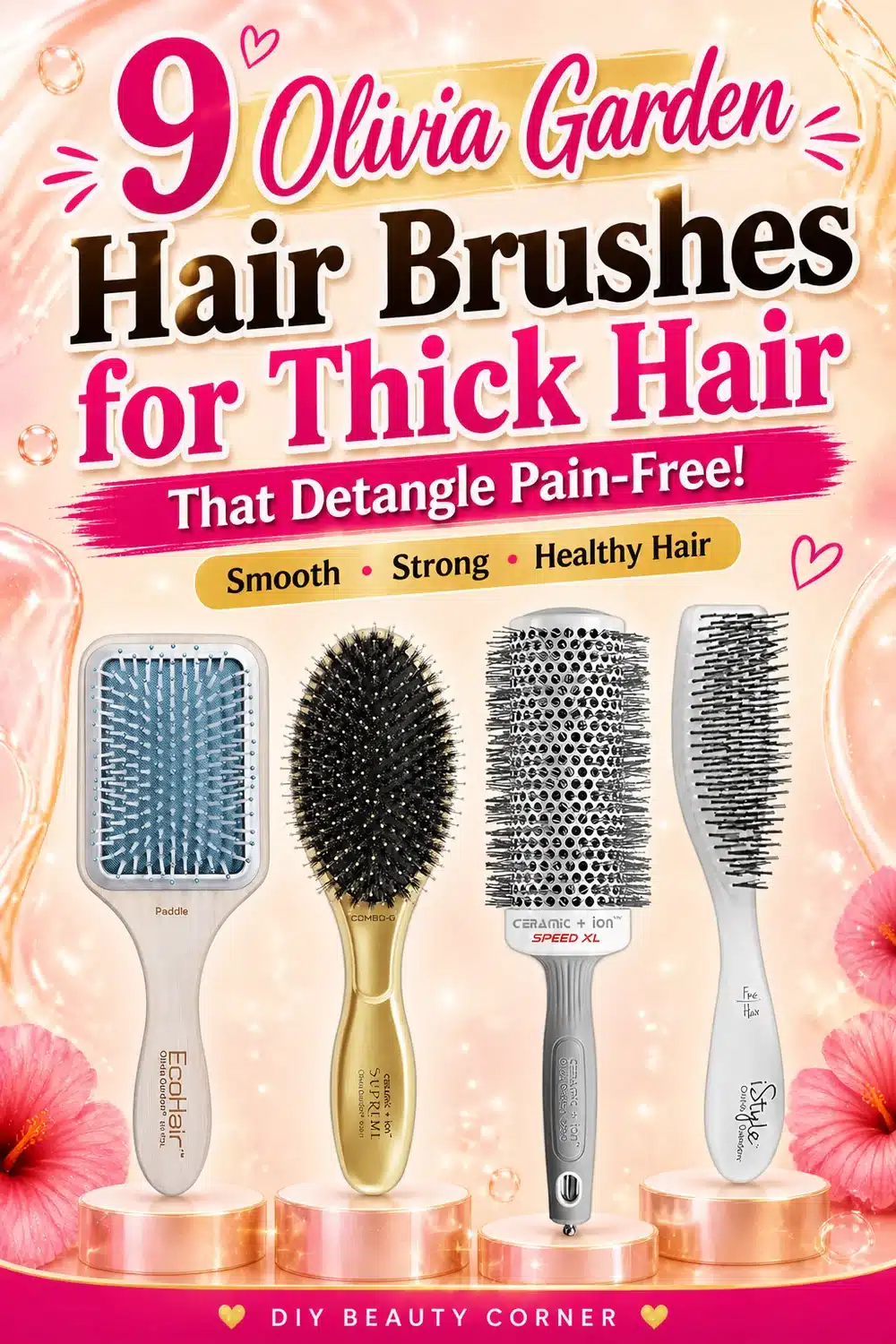 9 Olivia Garden Hair Brushes for Thick Hair That Detangle Pain-Free