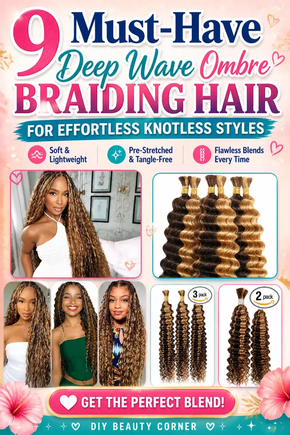 9 Must-Have Deep Wave Ombre Braiding Hair Products for Effortless Knotless Styles