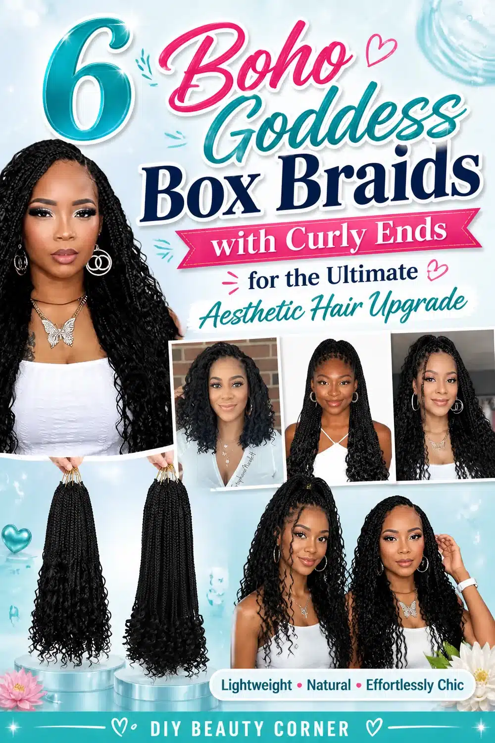 6 Boho Goddess Box Braids with Curly Ends for the Ultimate Aesthetic Hair Upgrade