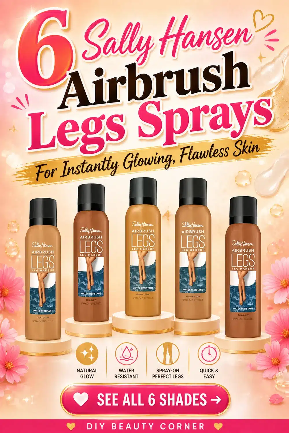 6 Sally Hansen Airbrush Legs Sprays for Instantly Glowing, Flawless Skin