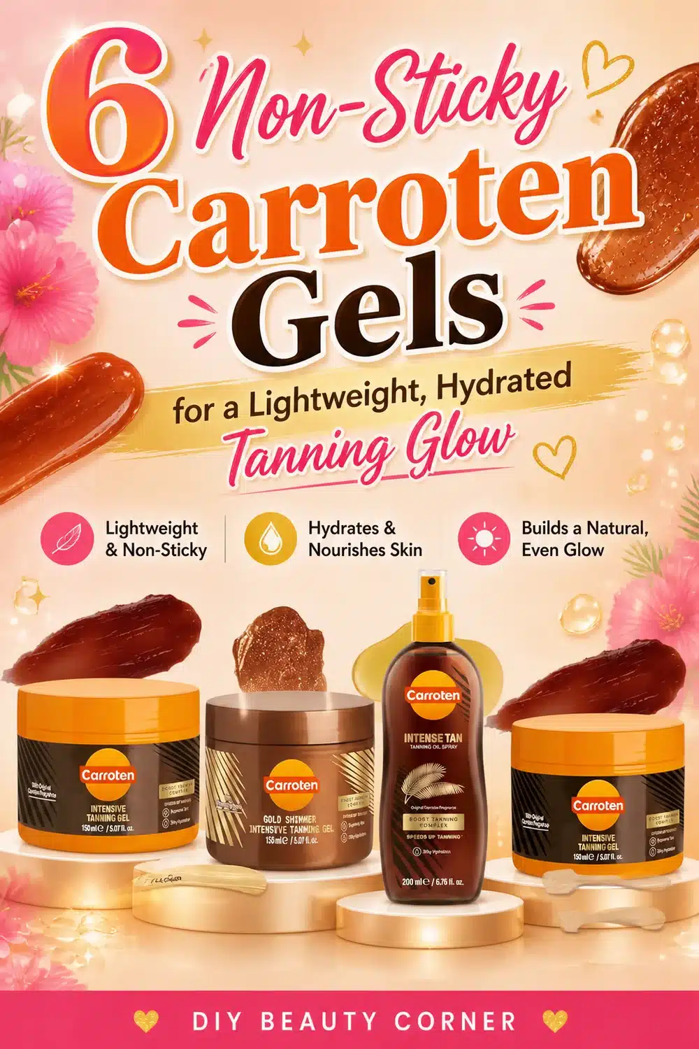6 Non-Sticky Carroten Gels for a Lightweight, Hydrated Tanning Glow