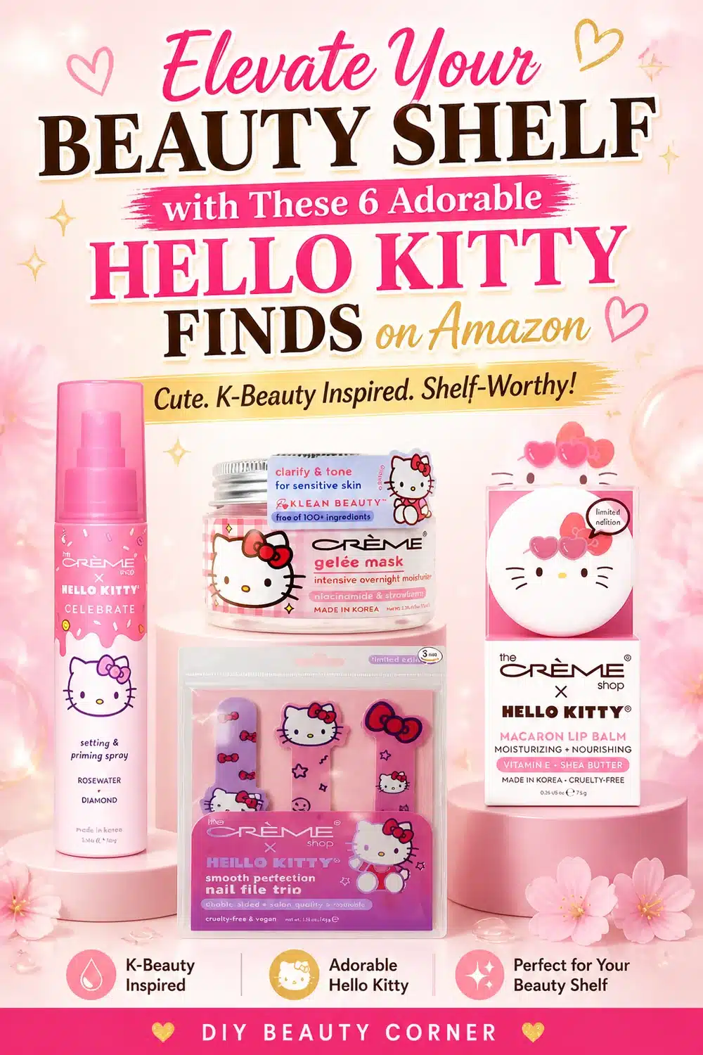 Elevate Your Beauty Shelf with These 6 Adorable Hello Kitty Finds on Amazon