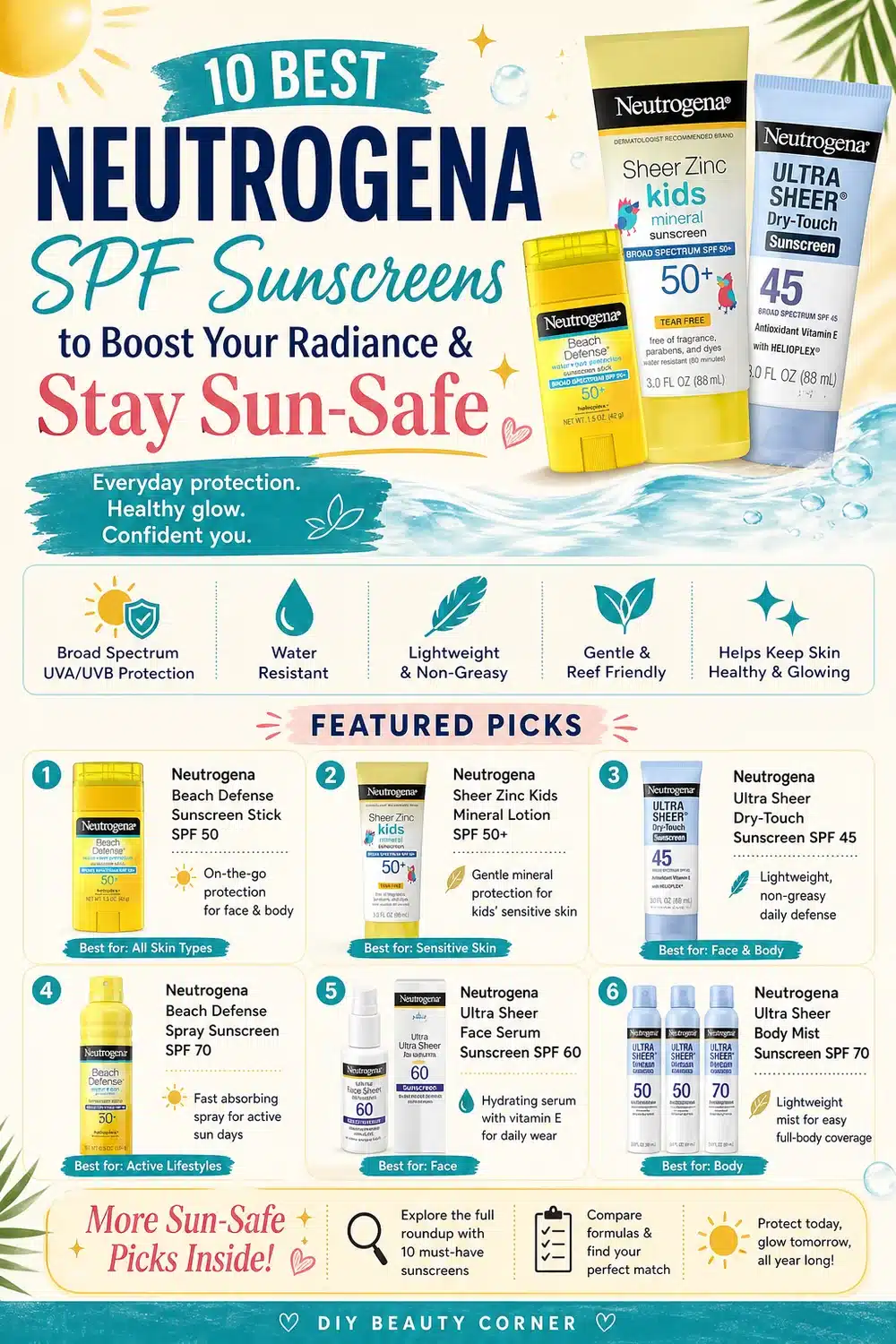 10 Best Neutrogena SPF Sunscreens to Boost Your Radiance & Stay Sun-Safe
