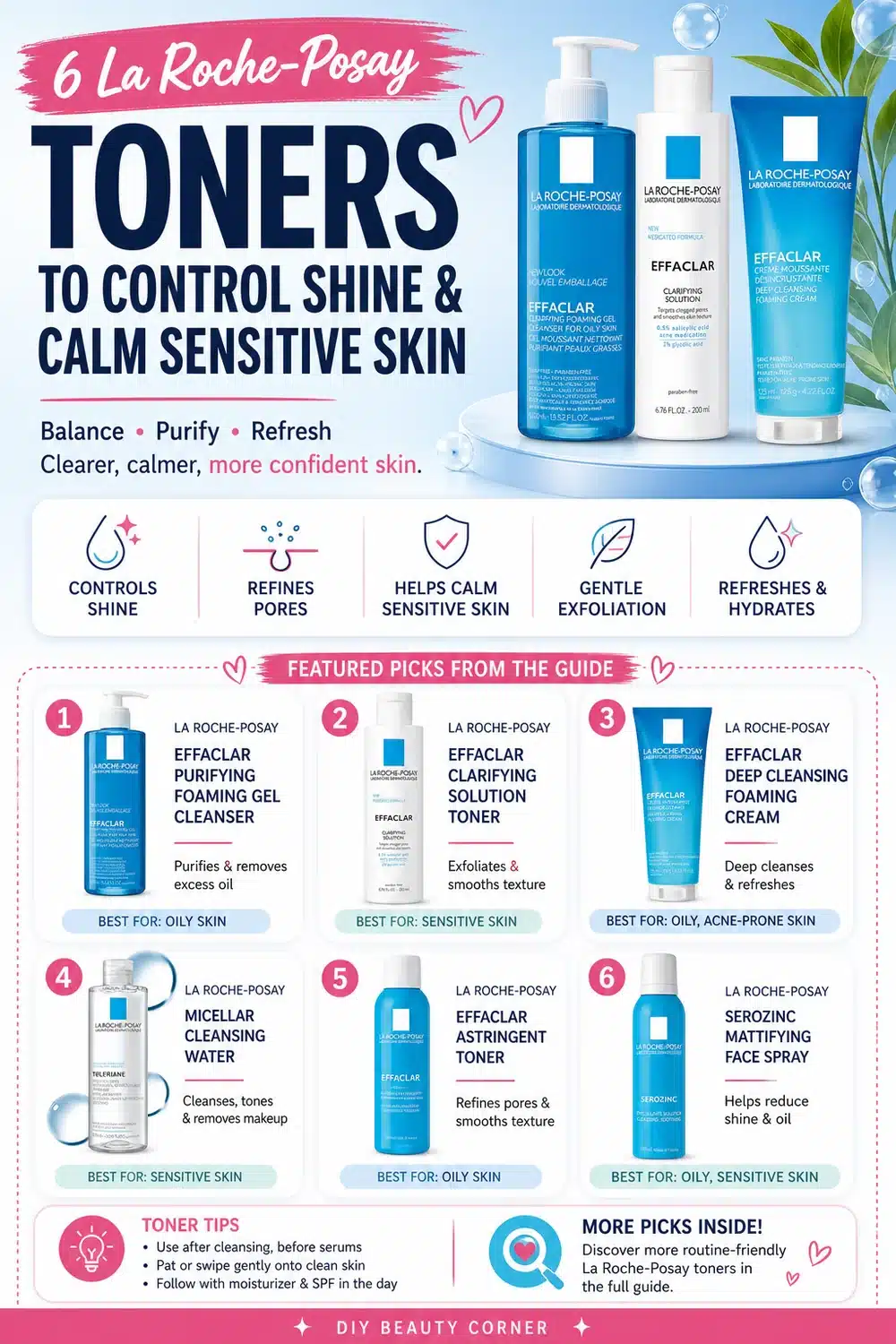 6 La Roche-Posay Toners to Control Shine and Calm Sensitive Skin
