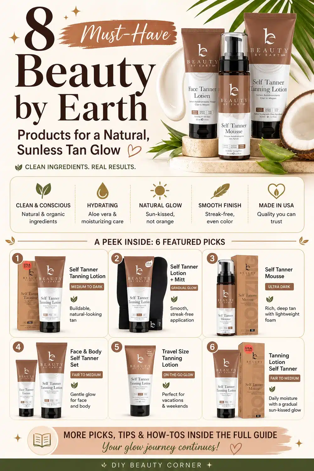 8 Must-Have Beauty by Earth Products for a Natural, Sunless Tan Glow