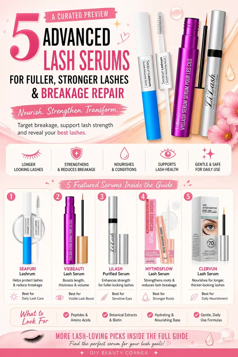 5 Advanced Lash Serums for Fuller, Stronger Lashes & Breakage Repair