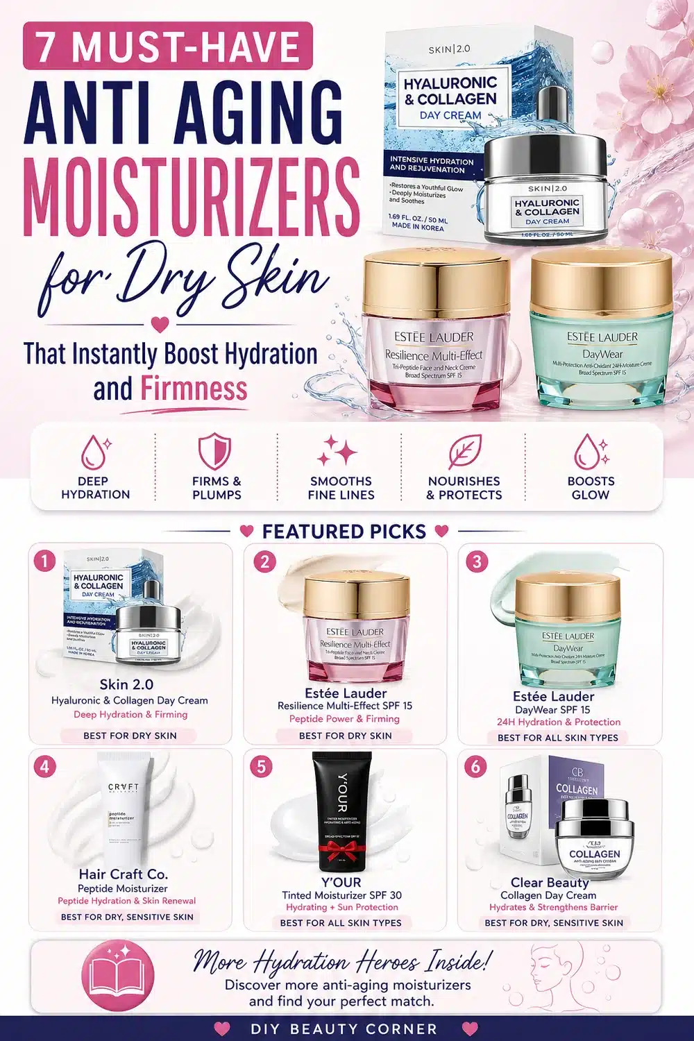 7 Must-Have Anti Aging Moisturizers for Dry Skin That Instantly Boost Hydration and Firmness