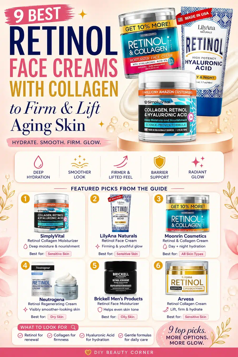 9 Best Retinol Face Creams with Collagen to Firm and Lift Aging Skin