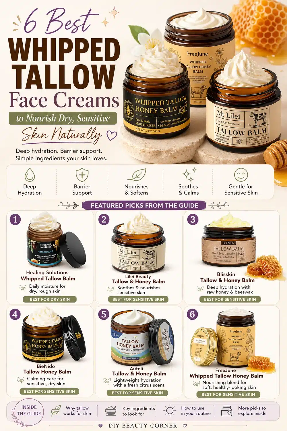 6 Best Whipped Tallow Face Creams to Nourish Dry, Sensitive Skin Naturally