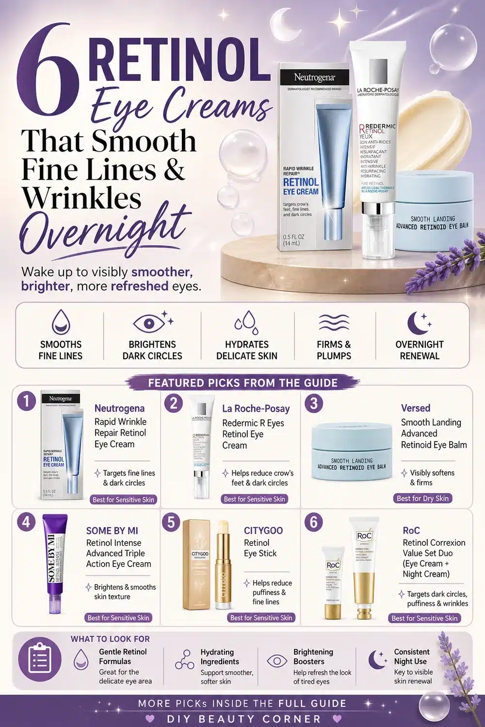 6 Retinol Eye Creams That Smooth Fine Lines & Wrinkles Overnight