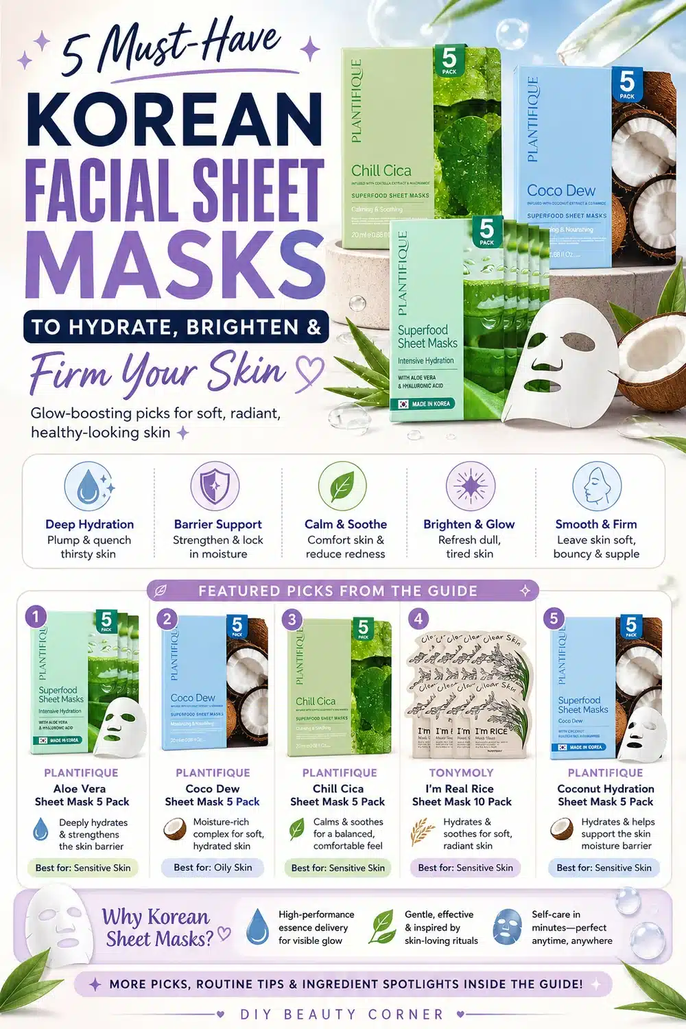 5 Must-Have Korean Facial Sheet Masks to Hydrate, Brighten & Firm Your Skin