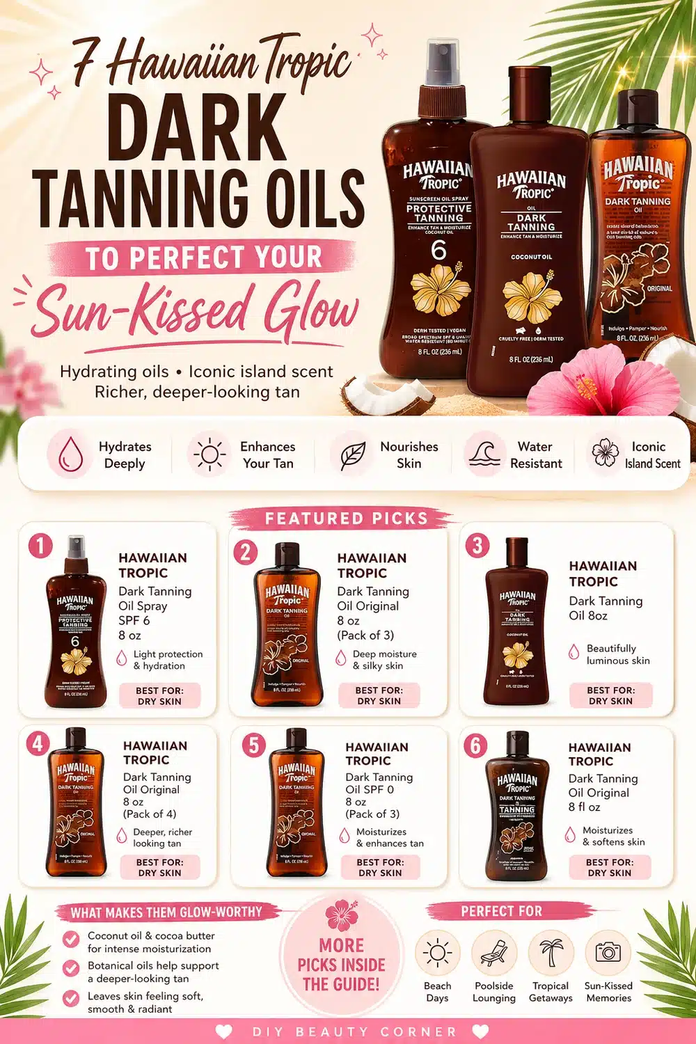 7 Hawaiian Tropic Dark Tanning Oils to Perfect Your Sun-Kissed Glow