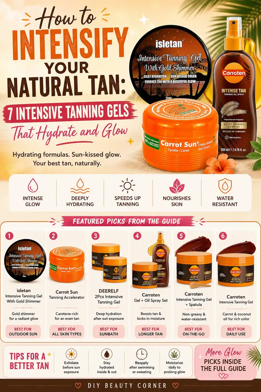 How to Intensify Your Natural Tan: 7 Intensive Tanning Gels That Hydrate and Glow