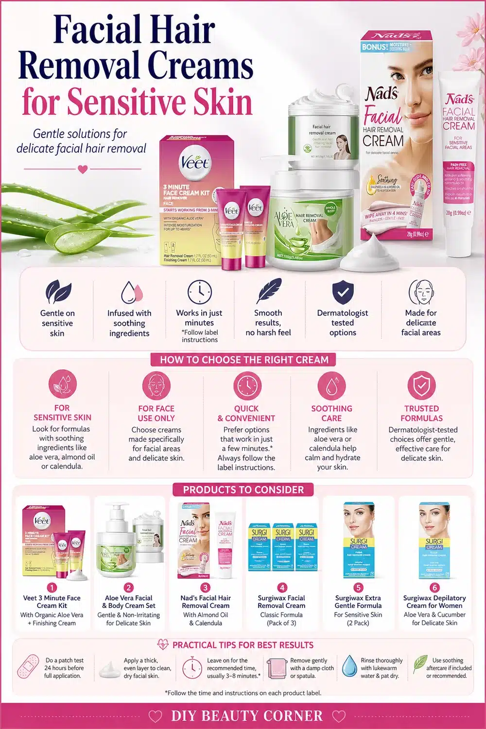 10 Face Hair Removal Creams That Make Hair Removal Painless & Easy for Sensitive Skin