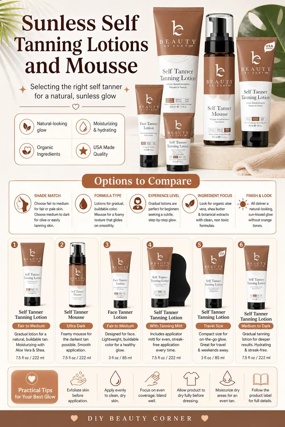 8 Must-Have Beauty by Earth Products for a Natural, Sunless Tan Glow