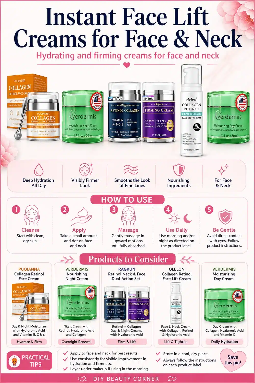 6 Must-Have Instant Face Lift Products for Day & Night Wrinkle Repair