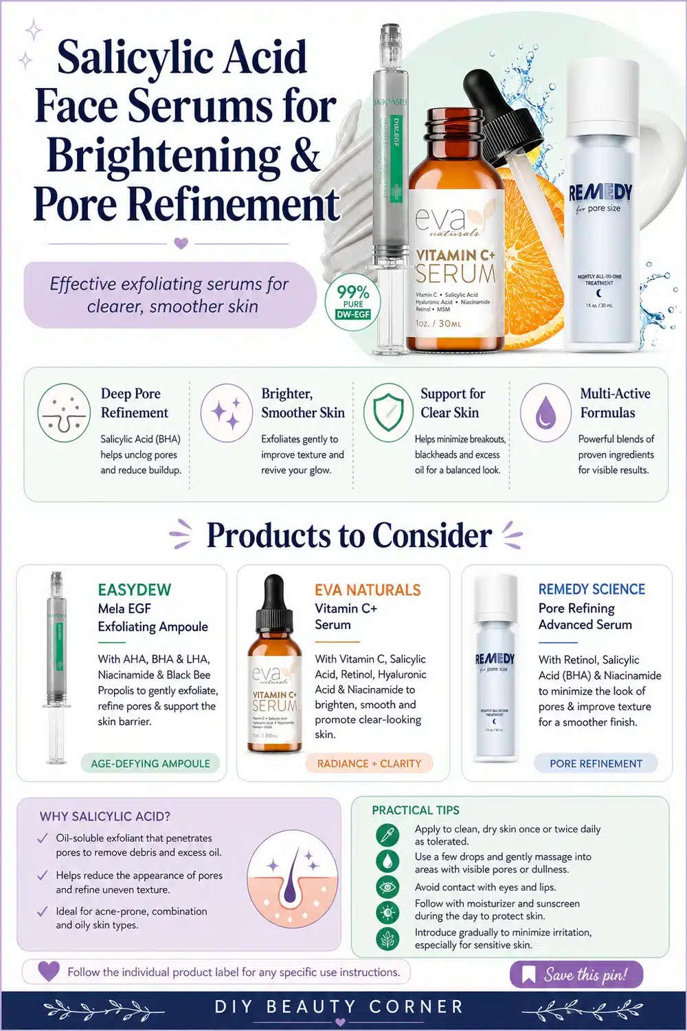 6 Salicylic Acid Serums to Brighten Your Skin & Refine Pores Effectively