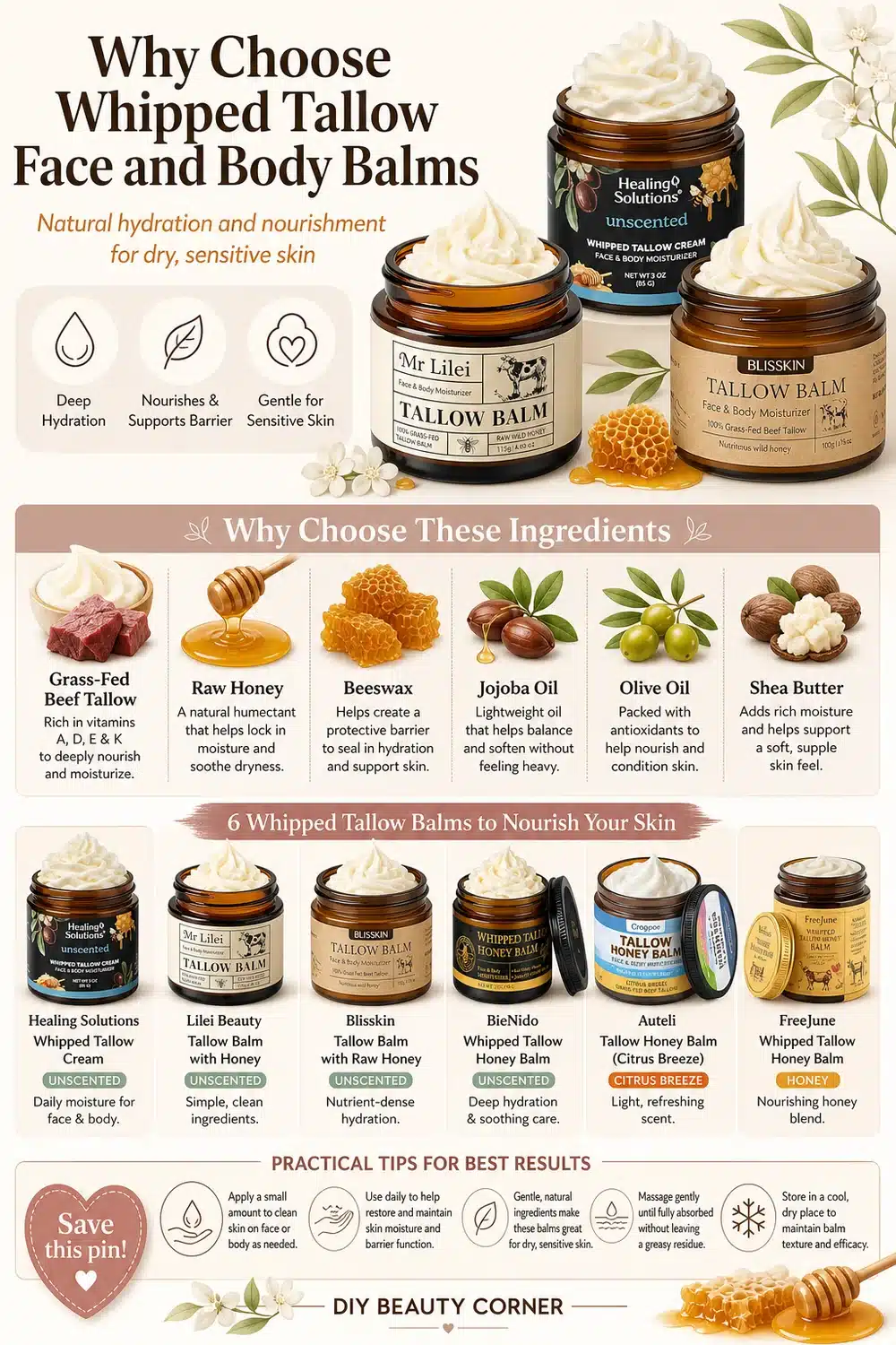 6 Best Whipped Tallow Face Creams to Nourish Dry, Sensitive Skin Naturally