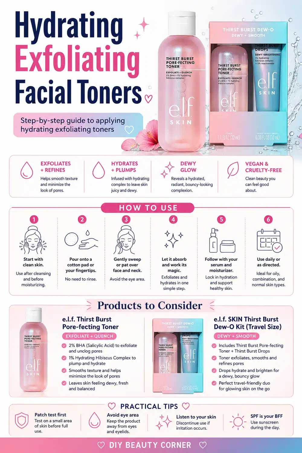 Beginner’s Guide to e.l.f. Hydrating Toners for Smooth, Plump Skin