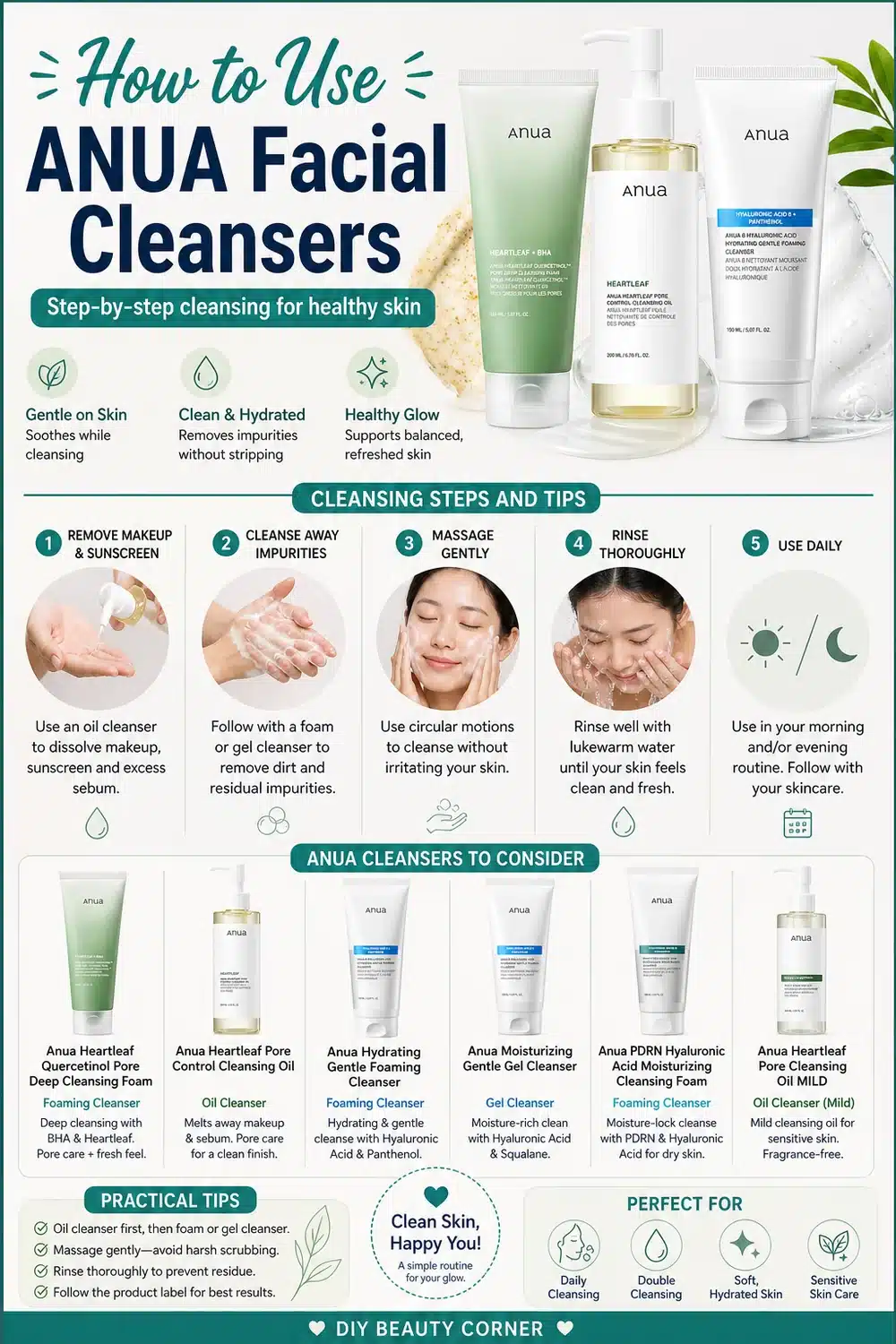 Trending Now: Top ANUA Korean Cleansers for a Fresh and Dewy Face