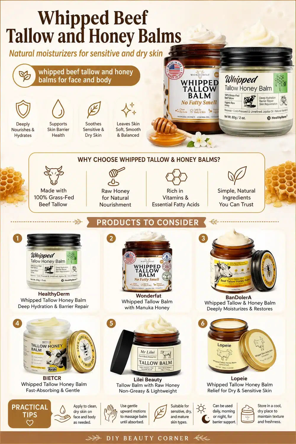 7 Genius Whipped Tallow and Honey Balm Combos for Deep Barrier Repair
