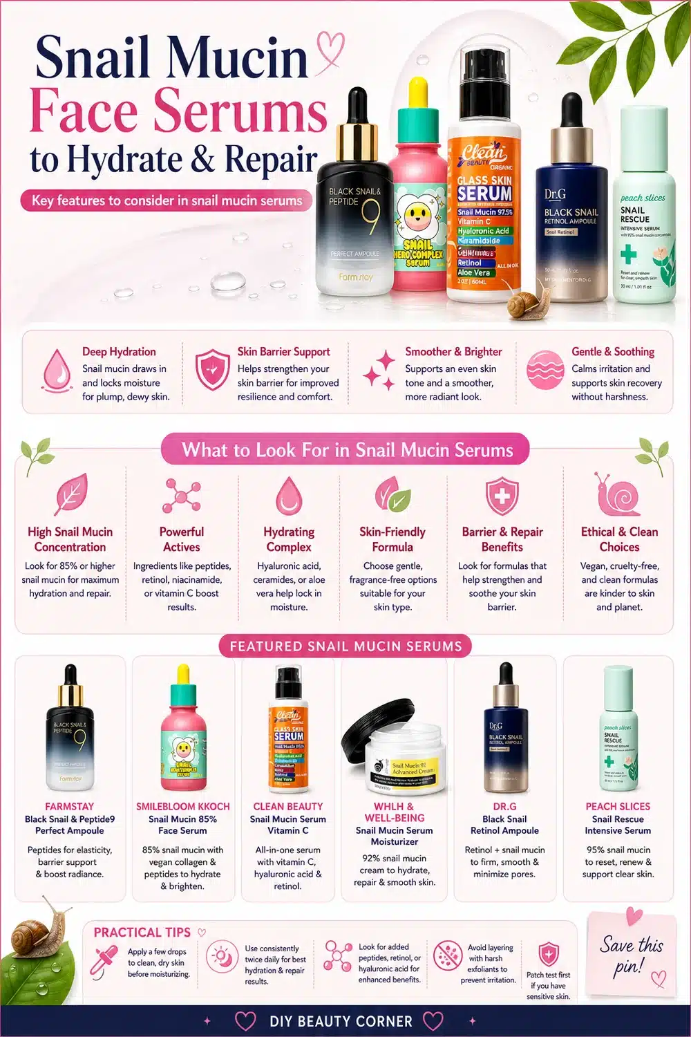 9 Best Snail Mucin Serums for Glass Skin: Hydrate & Glow Like Korean Beauty Pros
