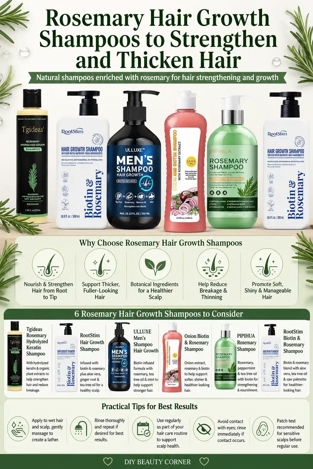 7 Best Rosemary Hair Growth Shampoos for Thicker, Fuller Hair in 2026