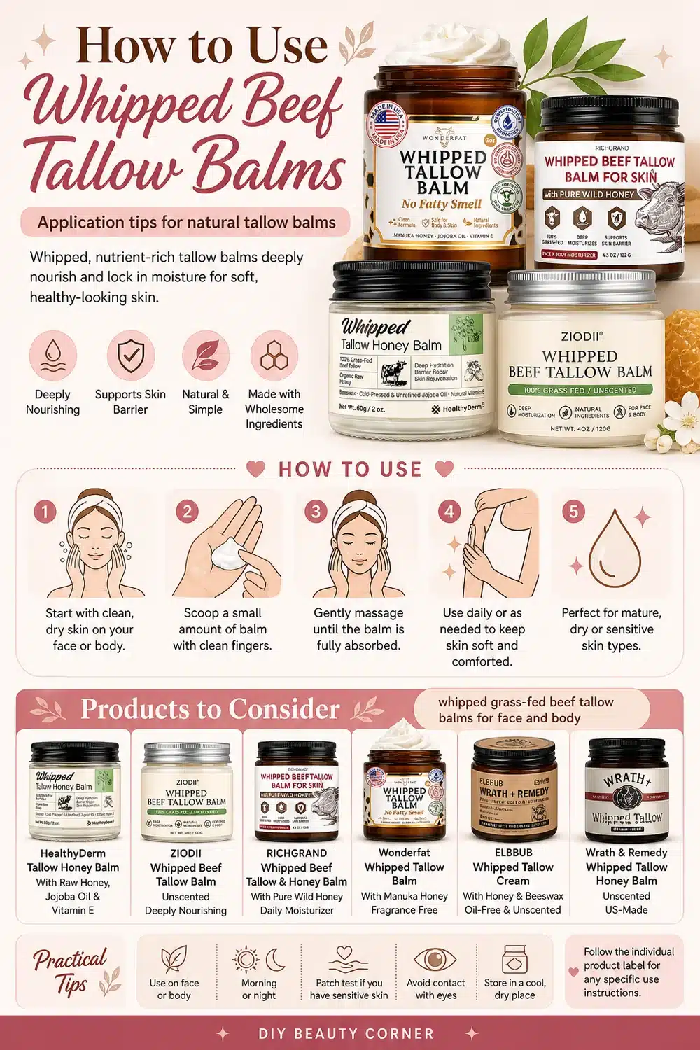 10 Best All-Natural Whipped Beef Tallow Balms with Grass-Fed Ingredients for Radiant Skin