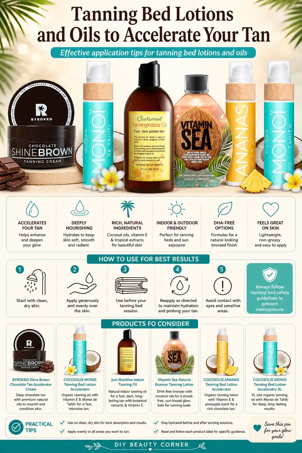 7 Tan Accelerator Oils for a Glowing Glass Skin Look in Tanning Beds