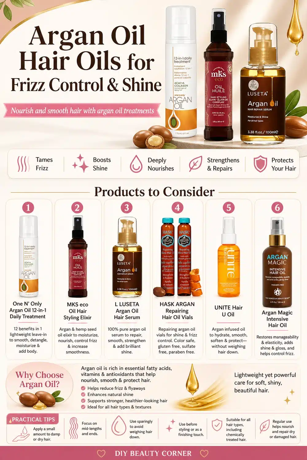 Simple Amazon Beauty Finds With 100% Pure Argan Oil to Easily Control Frizz & Boost Shine