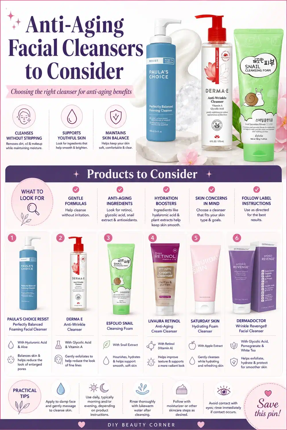7 Genius Anti Aging Facial Cleansers for Your Nighttime Routine to Fight Fine Lines