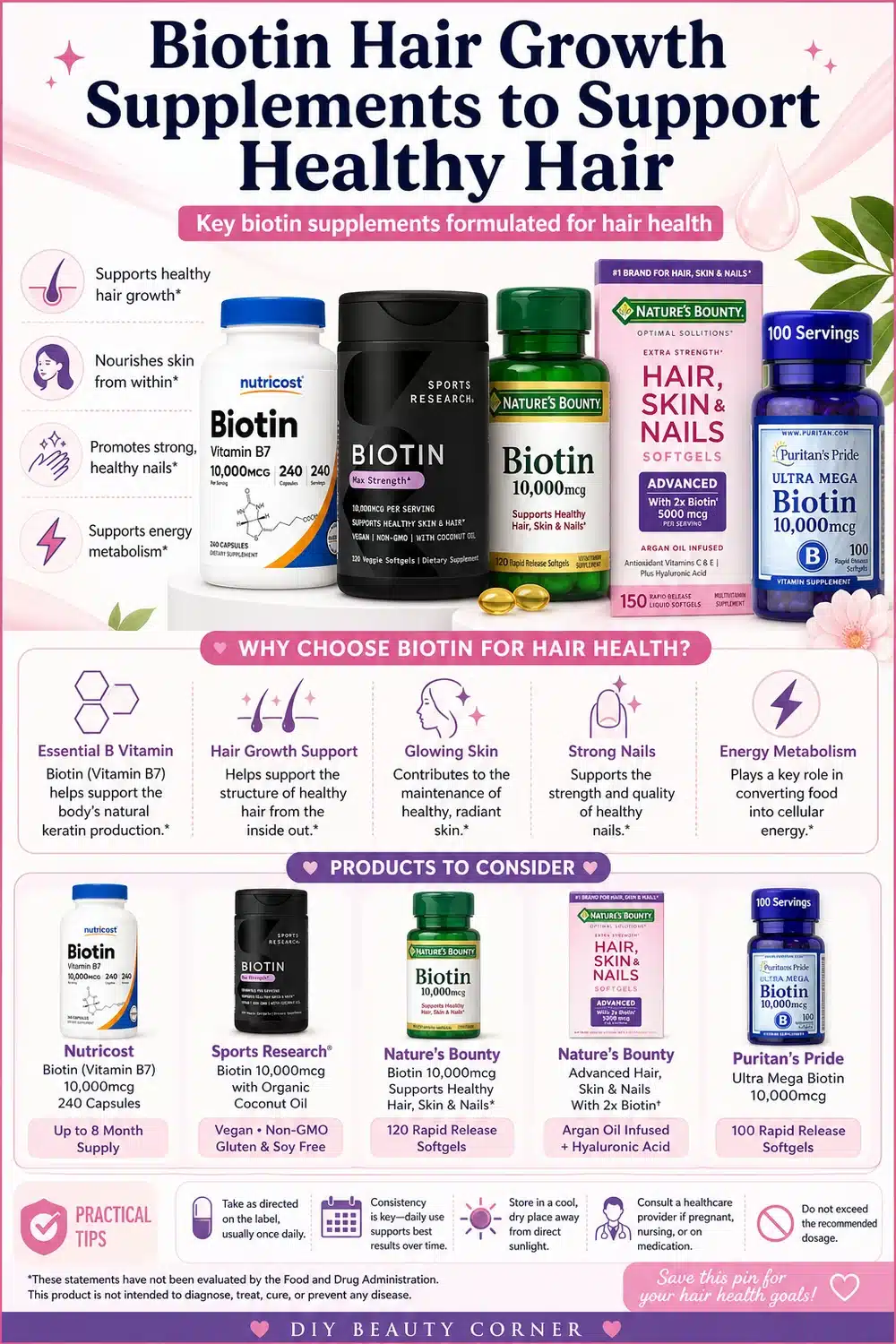 6 Biotin-Packed Hair Growth Vitamins That Strengthen Hair From Within