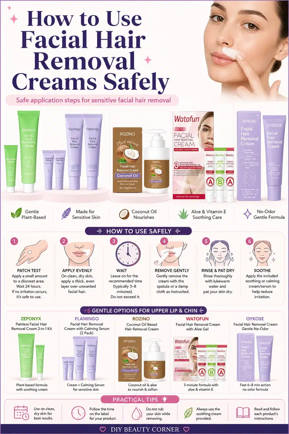 5 Easy Facial Hair Removal Creams for Upper Lip and Chin That Won’t Irritate Your Skin