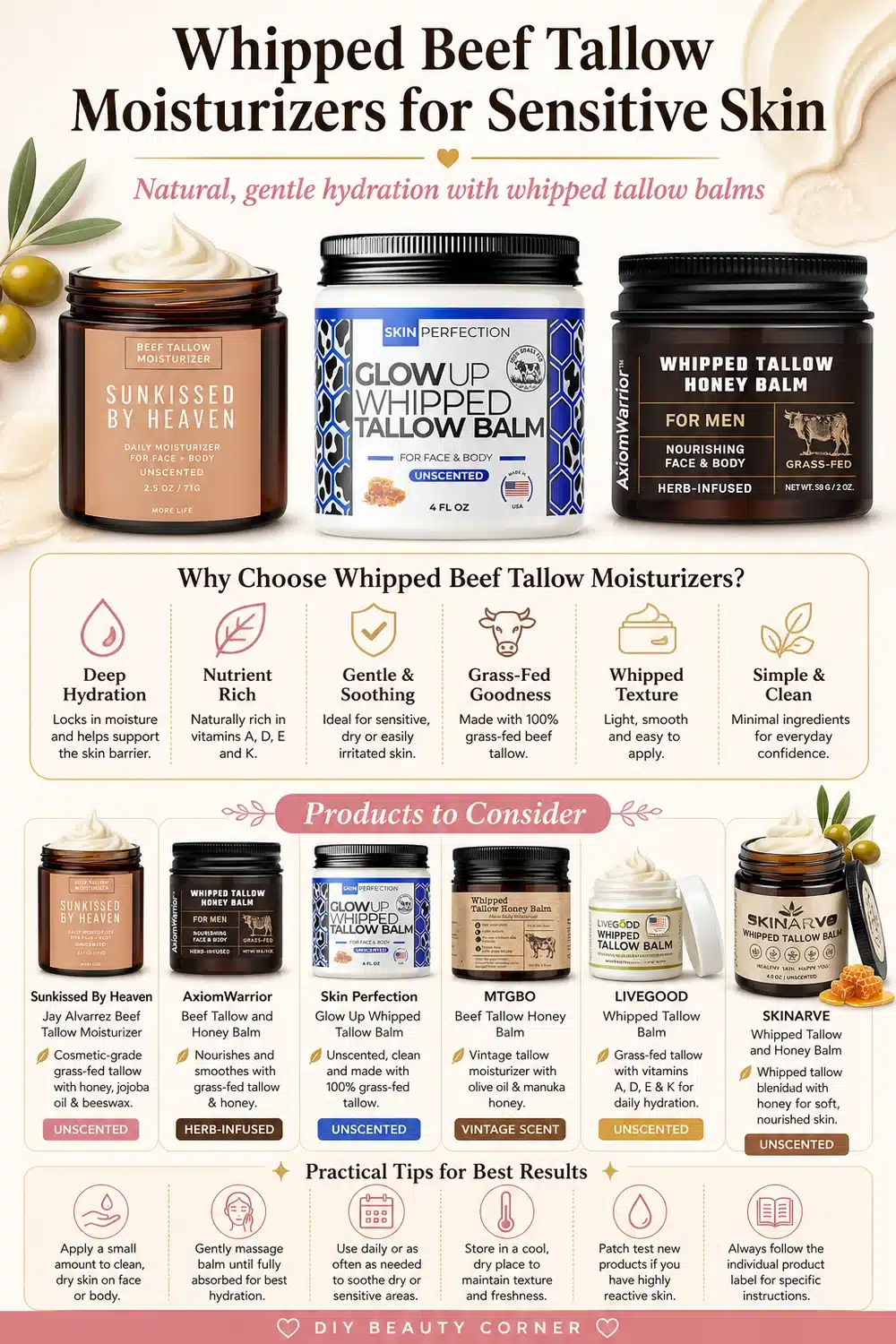 10 Top-Rated Tallow Moisturizers Combining Traditional Care & Modern Science