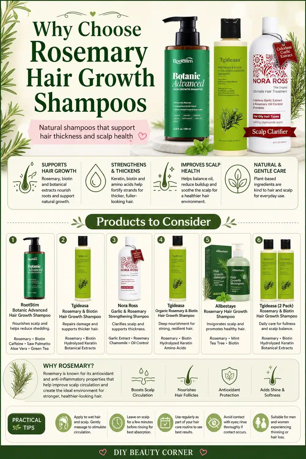 Rosemary Hair Growth Shampoo Picks That Boost Thickness & Strength Fast