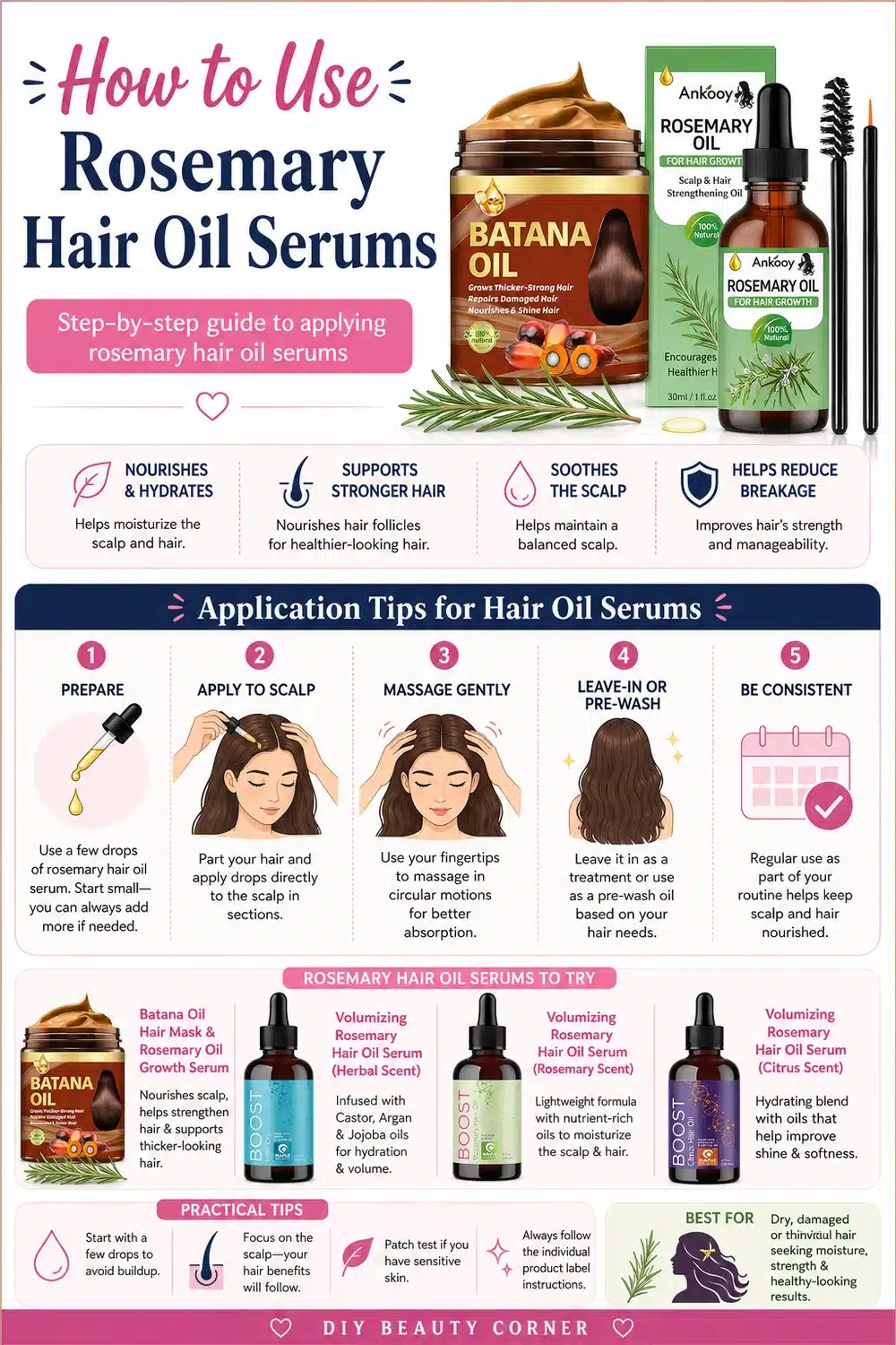 Top 6 Rosemary Hair Oils That Boost Hair Growth and Strength Naturally
