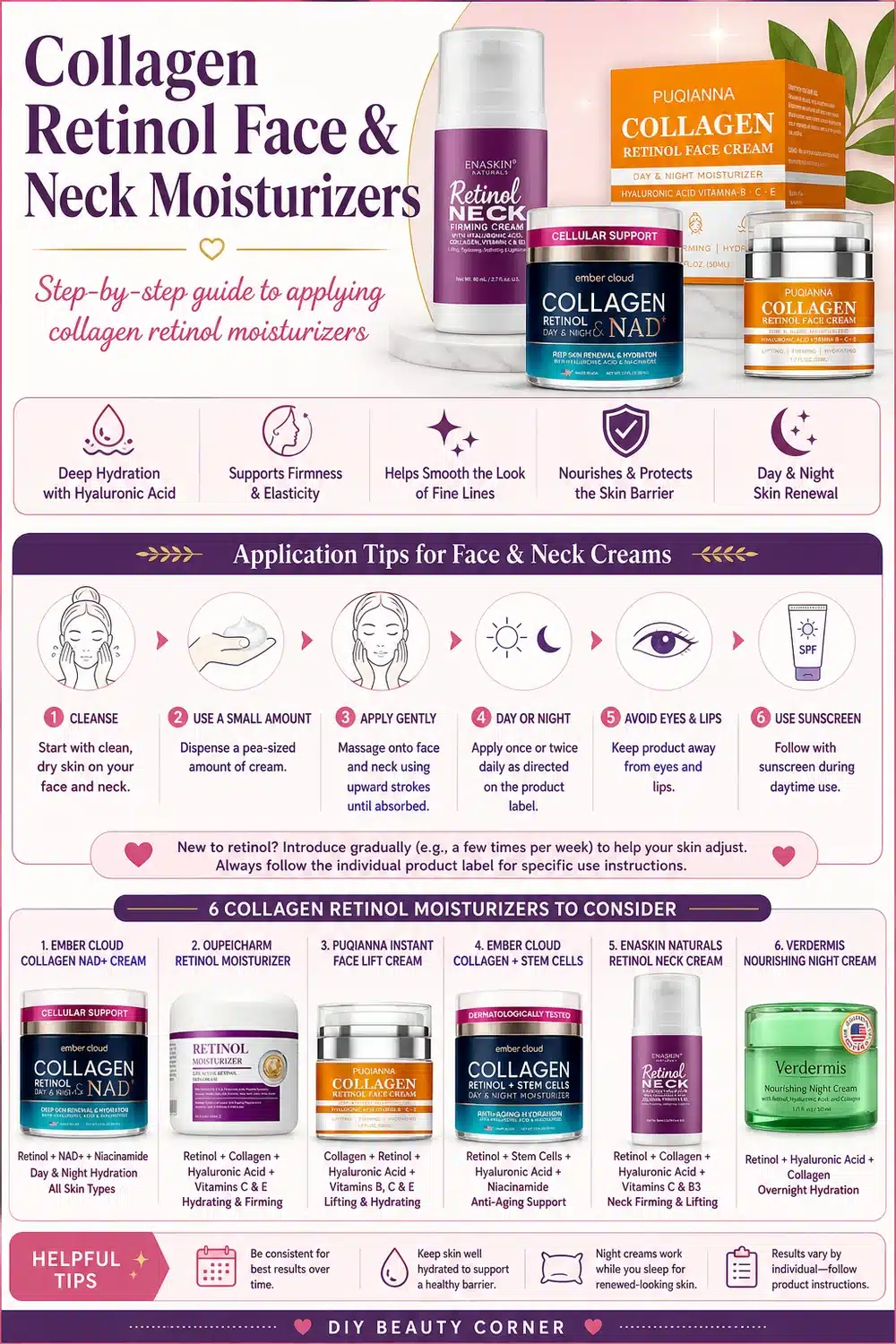 6 Best Collagen Retinol Creams with Hyaluronic Acid for Firm, Hydrated Skin