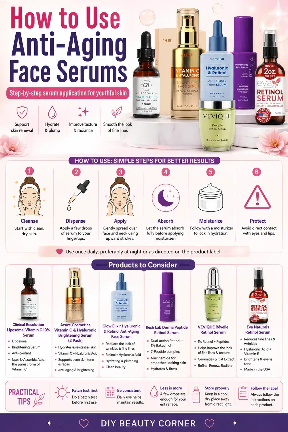 Top 8 Anti-Aging Face Serums to Target Wrinkles & Dark Spots Effortlessly
